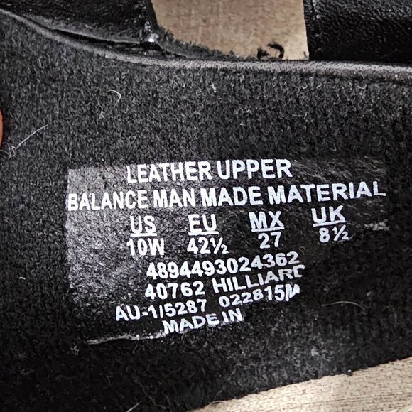 Thom McAn Hilliard Black Leather Wedge Mary Janes Size 10W - Picture 13 of 14